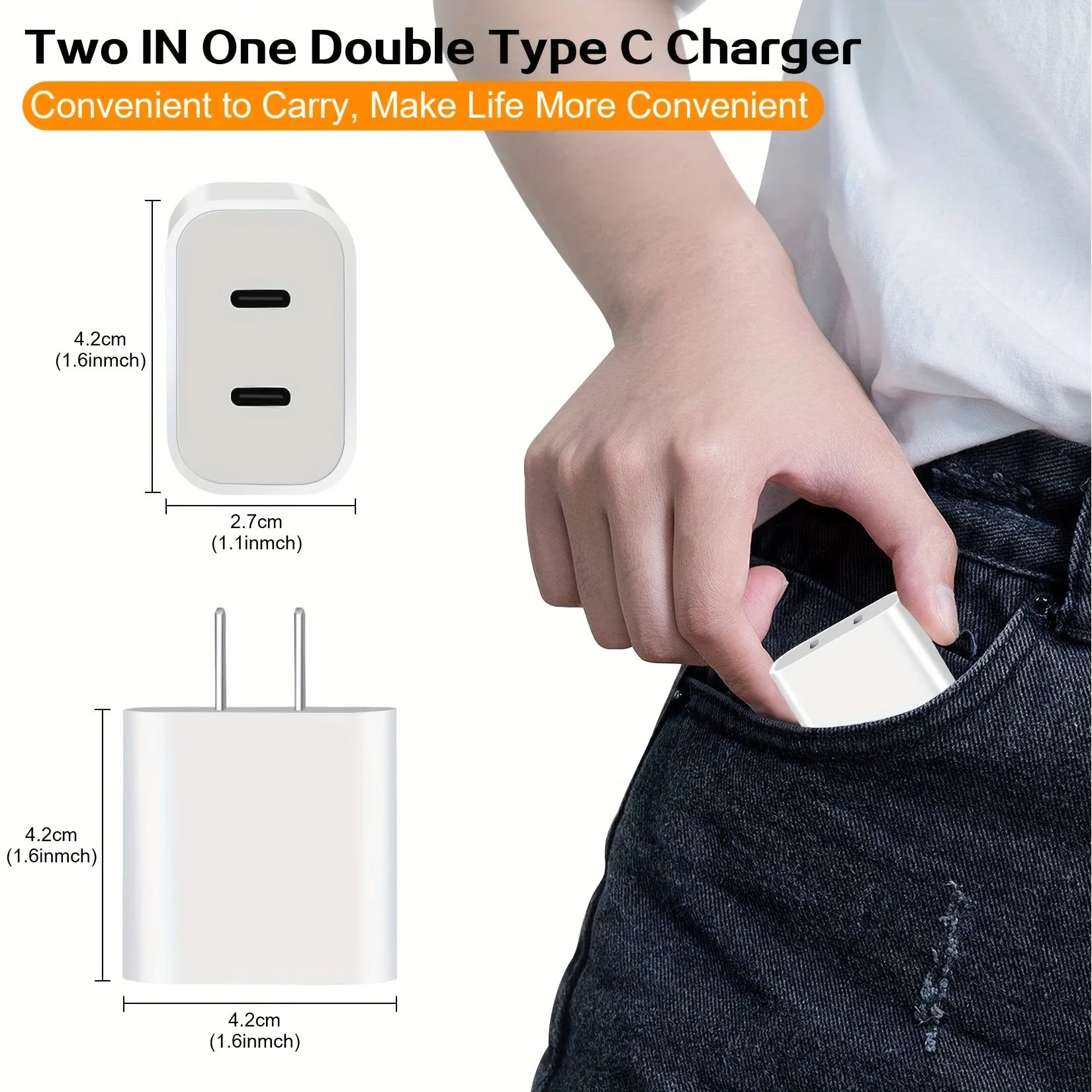 2-Pack 40W PD Fast Charger with 10FT USB-C to USB-C Cable - Premium phone charger from Lizard Vigilante - Just $31.88! Shop now at Lizard Vigilante