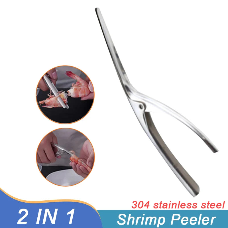 Stainless Steel Shrimp Peeler & Deveiner – 6-in-1 Multifunctional Seafood Peeling & Cutting Tool - Premium knives from dsers - Just $8.99! Shop now at Lizard Vigilante