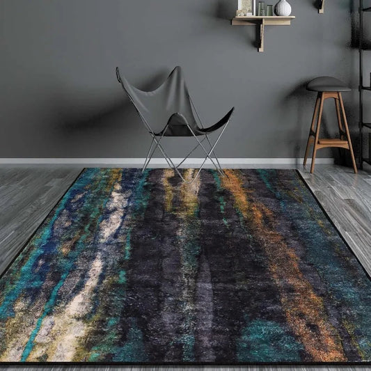 Modern Rug Anti Slip Carpet Area Rugs Living Room, Bedroom, Corridor, Office Large Home Decor Floor Rugs Dark Green Abstract Rug