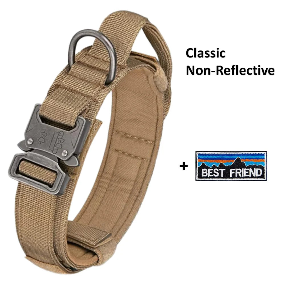 Durable Tactical Dog Collar and Leash Set – Adjustable, Padded, Reflective Military Training Collar for Medium to Large Dogs - Premium collar from Lizard Vigilante - Just $22.99! Shop now at Lizard Vigilante