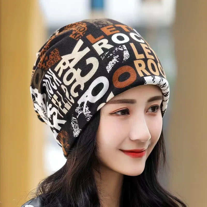 Fashion Double Head Cap Bib Twist Cap Multi-Functional Printed Scarf Cover Cap Neck Cap Face Mask Headscarf Cap C081 - Premium  from Lizard Vigilante - Just $7.99! Shop now at Lizard Vigilante