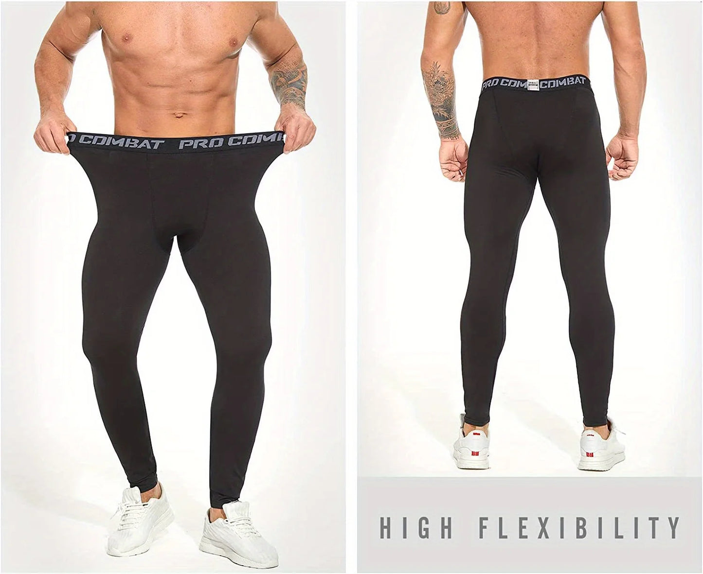 High-Performance Compression Leggings for Men Fitness Workouts Tights for Enhanced Fitness Performance and Running Comfort - Premium  from Lizard Vigilante - Just $8.99! Shop now at Lizard Vigilante