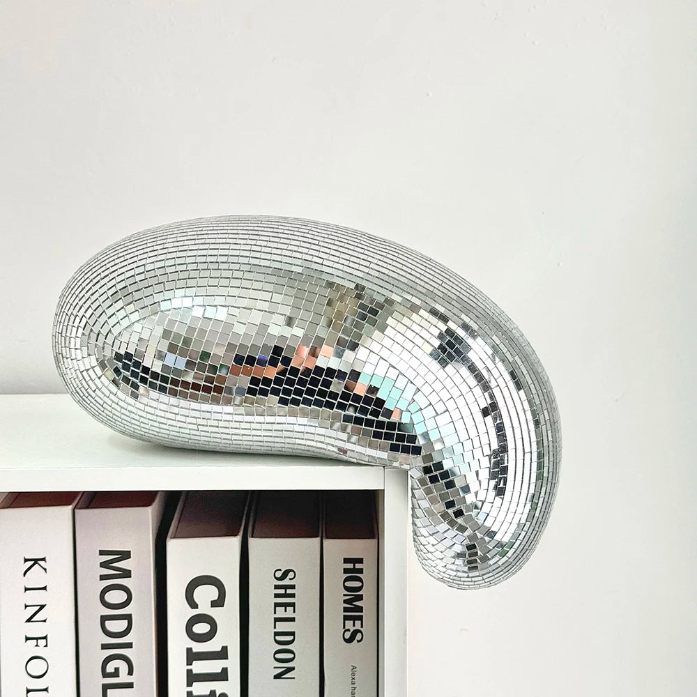 Disco Fever Meltdown: 28cm Silver Melting Mirror Ball – Funky Home Decor That Drips with Style - Premium home decor from Lizard Vigilante - Just $36.66! Shop now at Lizard Vigilante