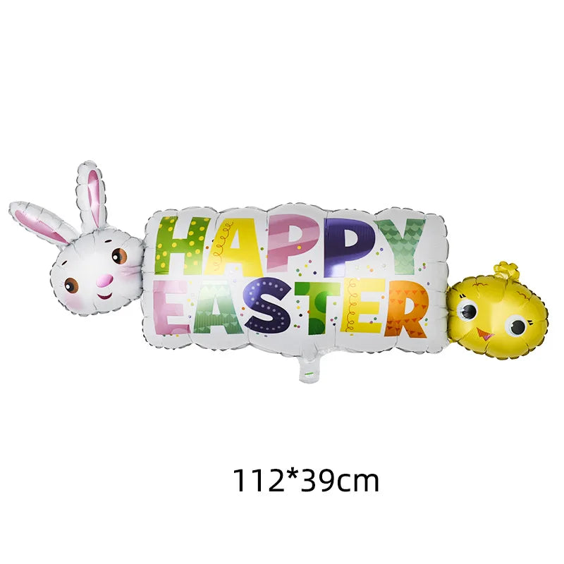 Easter Bunny Inflatables Balloon Decorations Standing Carrot Balloons Cute Carrot Rabbit Happy Easter Party Birthday Decorations