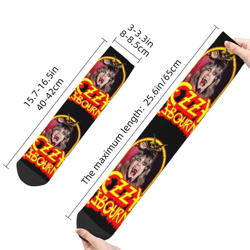 Ozzy Osbourne British Rock Heavy Metal 3D Printed Crew Socks - Premium socks from Lizard Vigilante - Just $18.88! Shop now at Lizard Vigilante