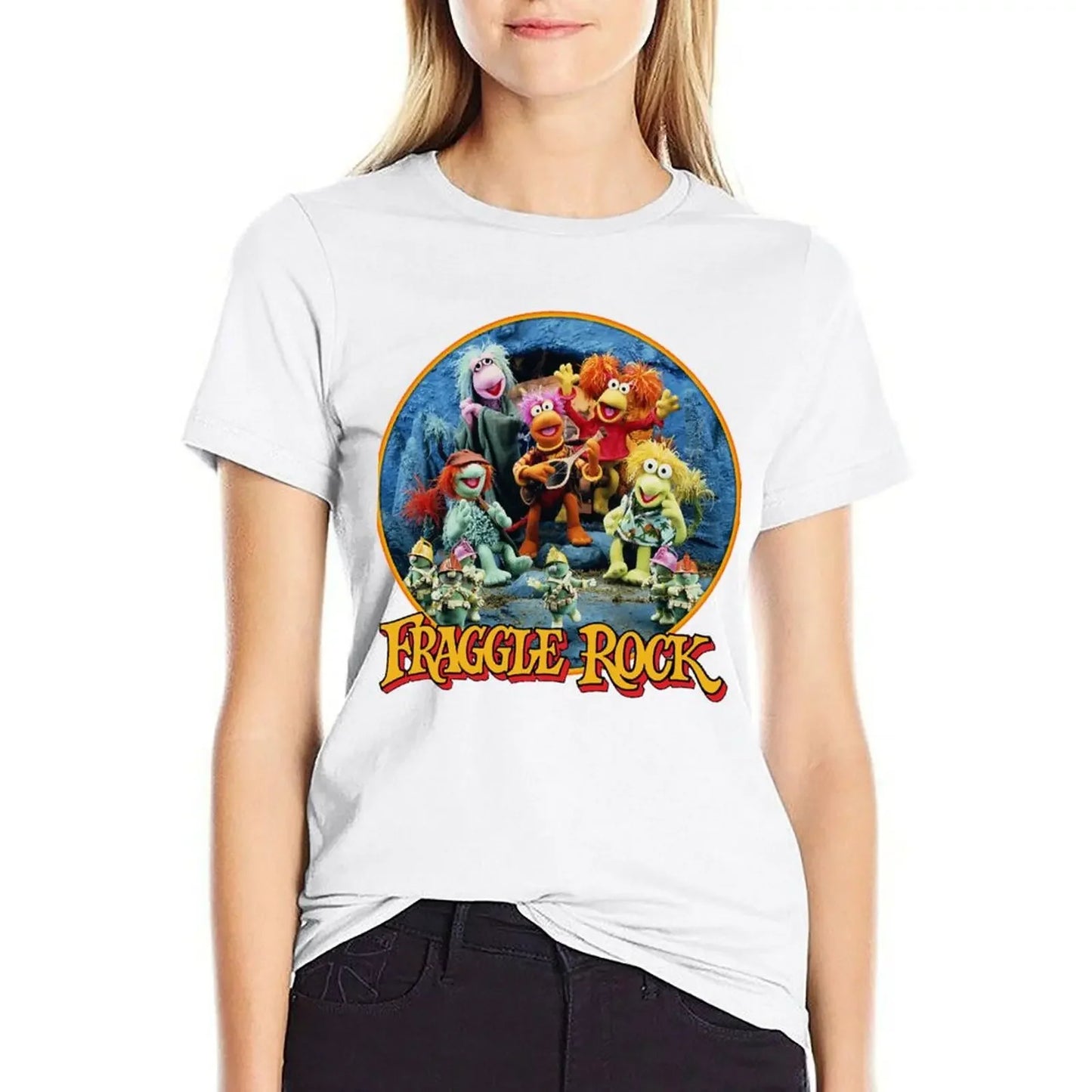 Fraggle Rock Muppets TV Show T-Shirt Gifts For Music Fans Music Vintage Retro Female Clothing Tops Short Sleeve Tee Women's Shirt - Lizard Vigilante