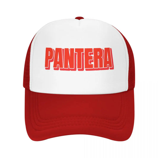 Pantera Rock Music Band Mesh Baseball Cap Men Women Hip-Hop Sun Hat Heavy Metal Hat Breathable Snapback Cap Summer Trucker Hats - Lizard Vigilante