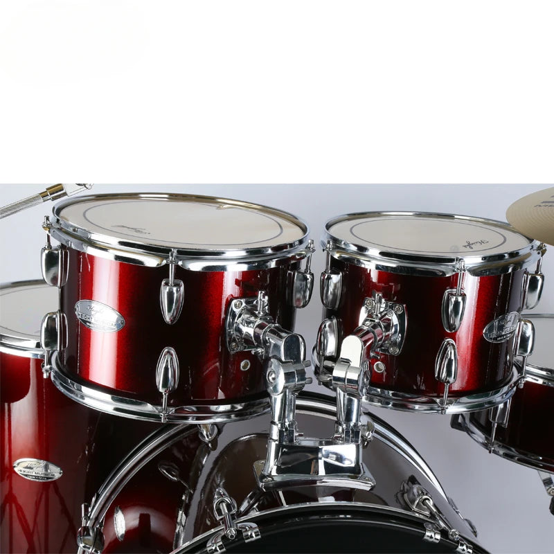 Professional Drum Kit – Complete 5, 7, or 9-Piece Set with Cymbals, Transparent Polyester Heads & Poplar Wood Drums - Premium drum set from Lizard Vigilante - Just $777.77! Shop now at Lizard Vigilante