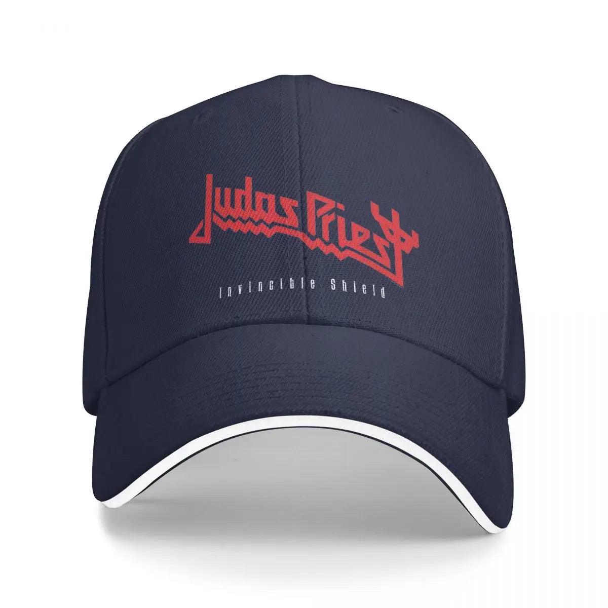 Red Judas Priest Rock Band Heavy Metal Baseball Cap Merch Fashion Trucker Hat Men Women for Outdoor Headwear Adjustable - Lizard Vigilante