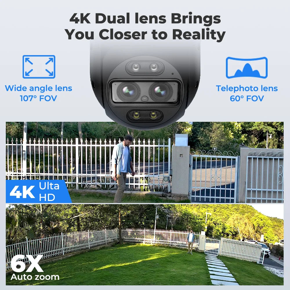 Reolink TrackMix WiFi 4K Outdoor Security Camera – Dual-Lens Motion Tracking, 8MP PTZ Cam with 6X Zoom & AI Human Detection - Premium Surveillance camera from Lizard Vigilante - Just $311.99! Shop now at Lizard Vigilante