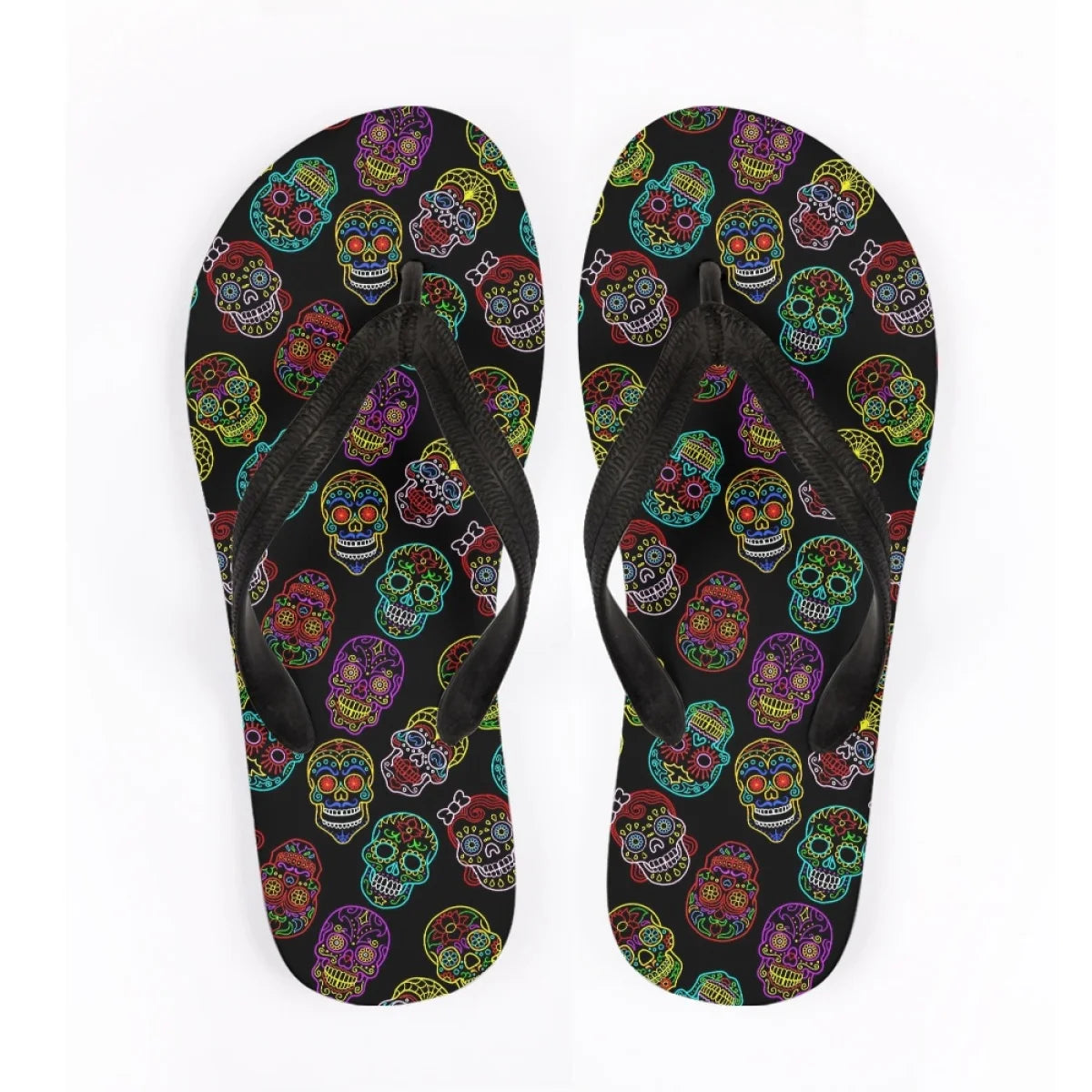 Men's Beach Skull Flip Flops Soft Non-Slip Summer Slippers Punk Hip Hop Sandals for Men & Boys - Premium sandals from Lizard Vigilante - Just $28.88! Shop now at Lizard Vigilante