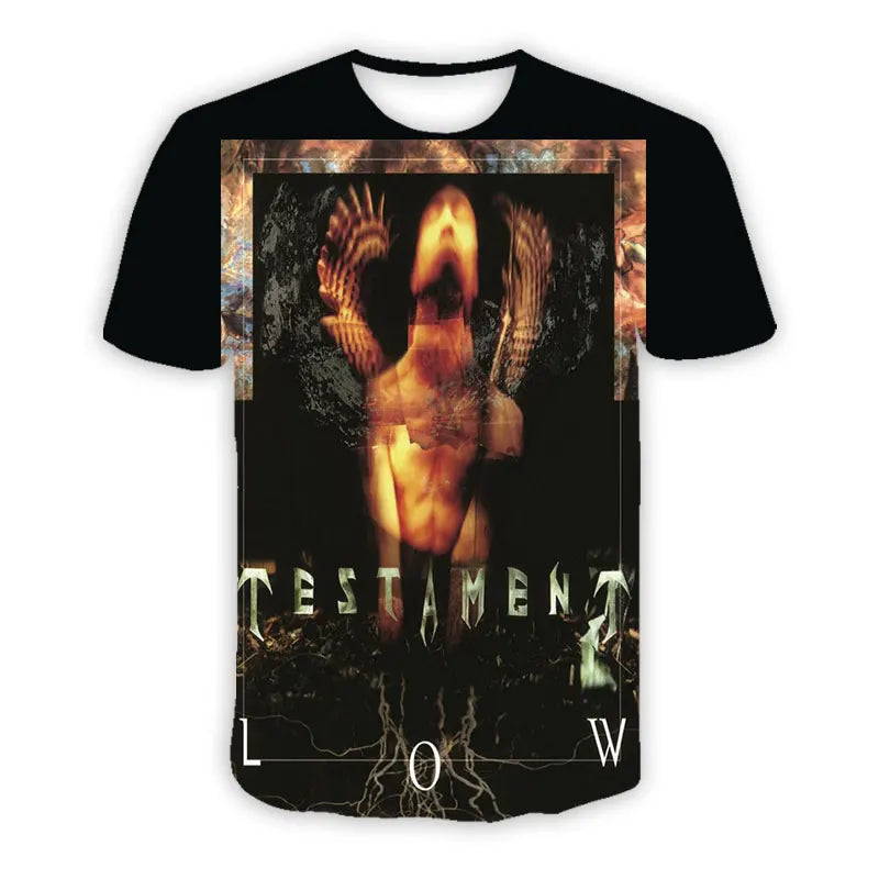 Thrash Metal 3D Printed Testament ROCK Casual T-shirts  Hip Hop T Shirts Harajuku Styles Tops Clothing for Men/Women - Premium T-Shirt from Lizard Vigilante - Just $28.99! Shop now at Lizard Vigilante