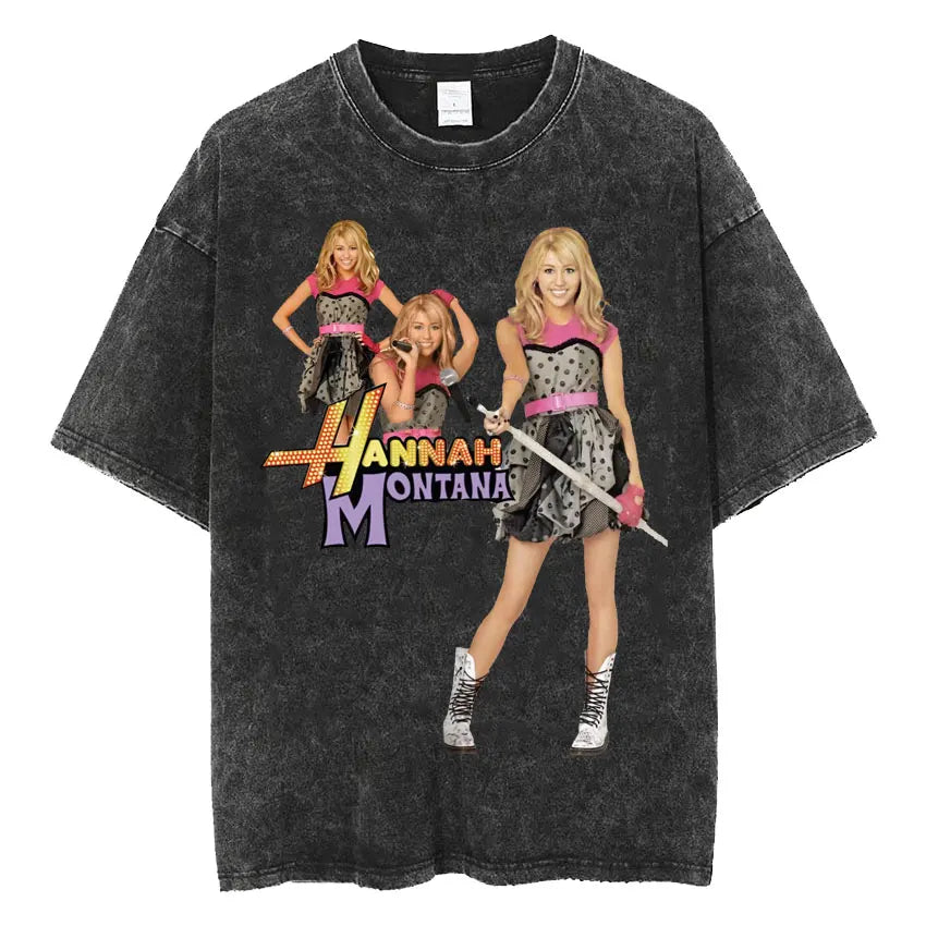 Miley & Montana Mashup: Vintage Washed Aesthetic Hip Hop T-Shirt for Men, Women & Couples – The Ultimate 4-Season Style Revolution - Premium tee from Lizard Vigilante - Just $26.66! Shop now at Lizard Vigilante