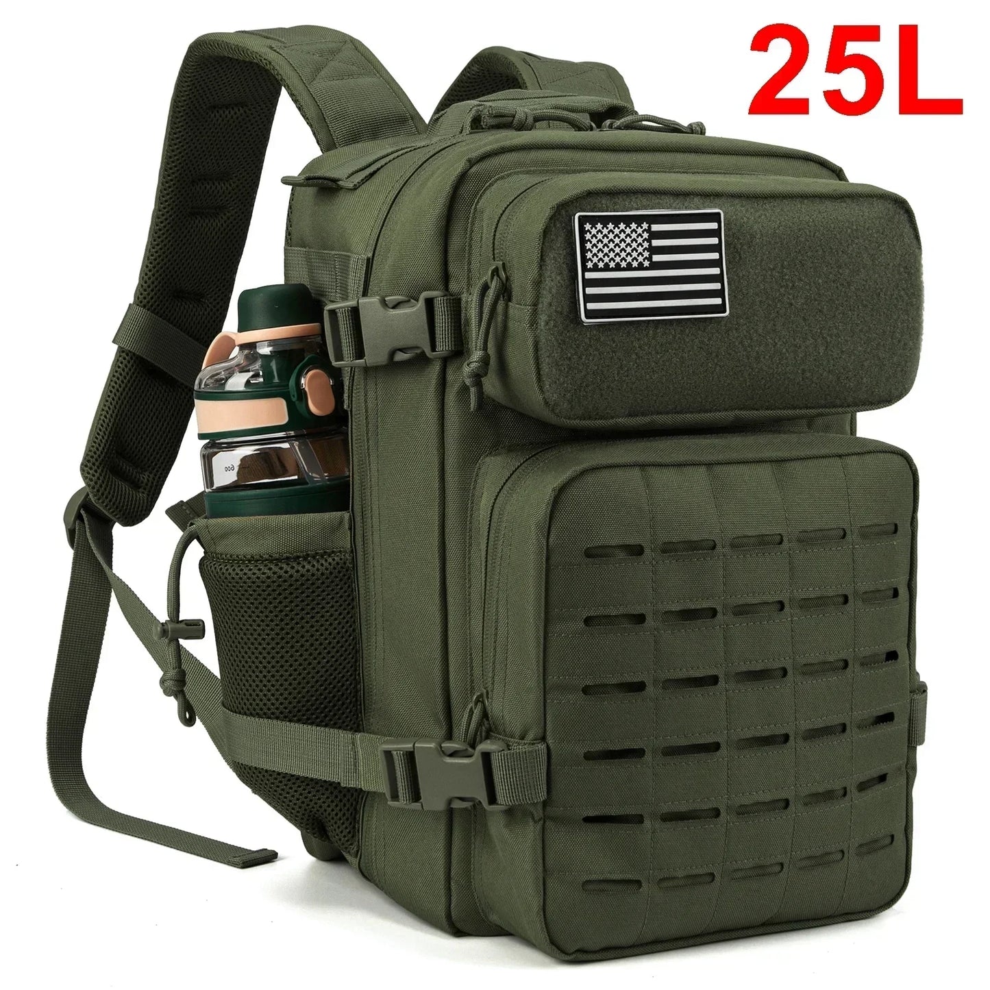 25L/45L Tactical Backpack Outdoor for Men and Women heavy duty Bag Small School Rucksack Hiking backpac kwith Bottle Holder - Premium backpack from Lizard Vigilante - Just $49.99! Shop now at Lizard Vigilante