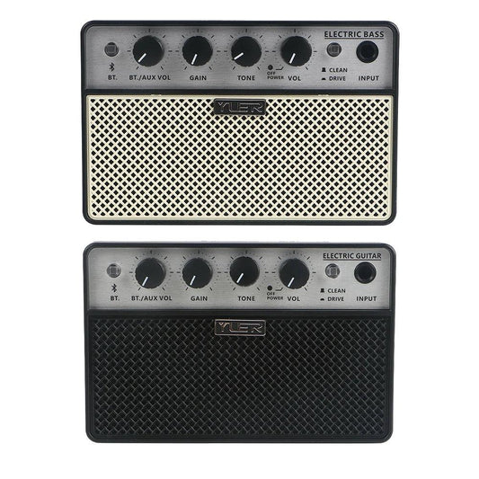 Yuer-BA-10 Portable Audio Bluetooth Electric Guitar Bass Amplifier Clean/drive Effect 10w Small Speaker Practice Accessories - Lizard Vigilante