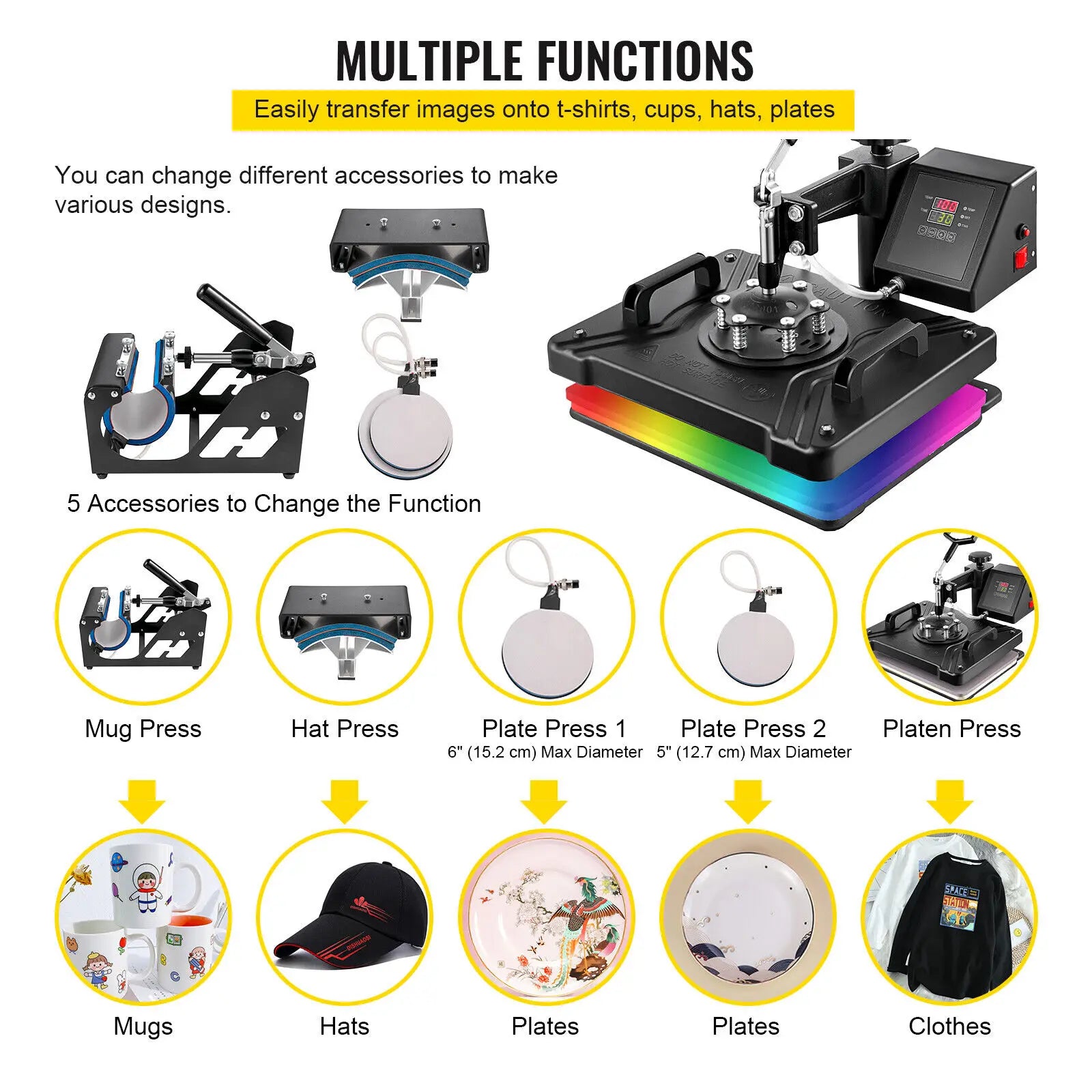 VEVOR 11oz-15oz Mug Heat Press Mini Machine | Handheld Ceramic Cup Press for Sublimation & DIY Tumblers | Auto Printing for Gifts - Premium heat press machine from Lizard Vigilante - Just $313.99! Shop now at Lizard Vigilante