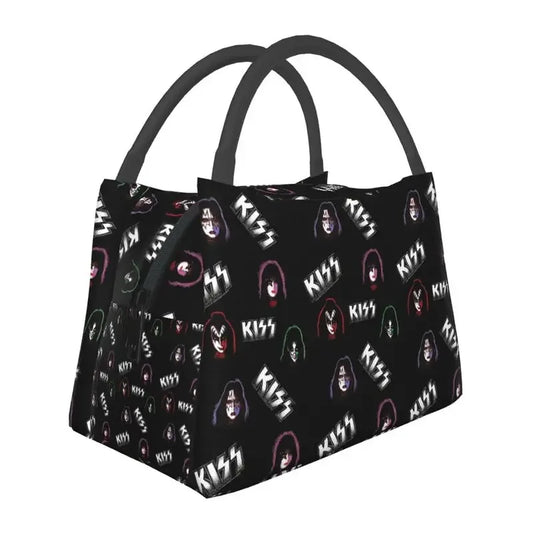 Kiss Heavy Metal Insulated Lunch Bag – Reusable Cooler Thermal Lunch Box for Women - Premium bag from Lizard Vigilante - Just $33.88! Shop now at Lizard Vigilante