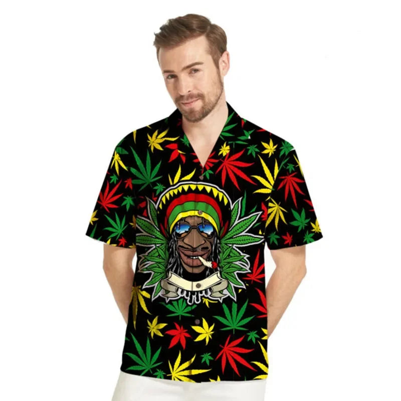 Fashion Men's Summer Hawaiian Shirt - Aloha Weed Lovers 3D Full Printed Unisex Casual Harajuku Shirt - Premium hawaiian shirt from Lizard Vigilante - Just $29.99! Shop now at Lizard Vigilante