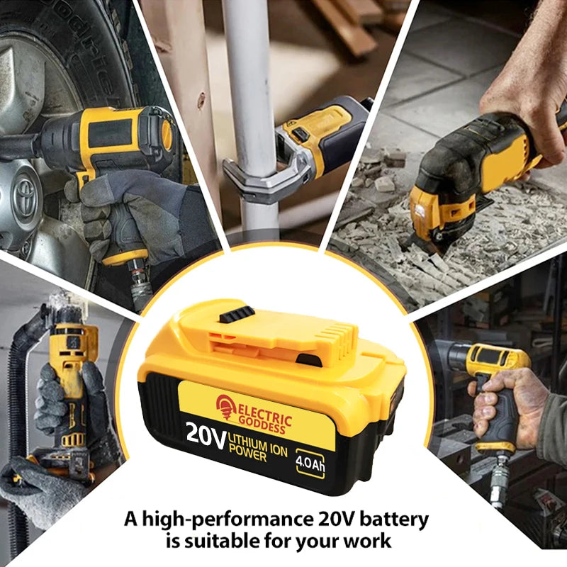 Electric Goddess PowerCore Lithium Battery – High-Performance, Long-Endurance 20V Battery Compatible with DeWalt - Premium battery from Lizard Vigilante - Just $54.99! Shop now at Lizard Vigilante