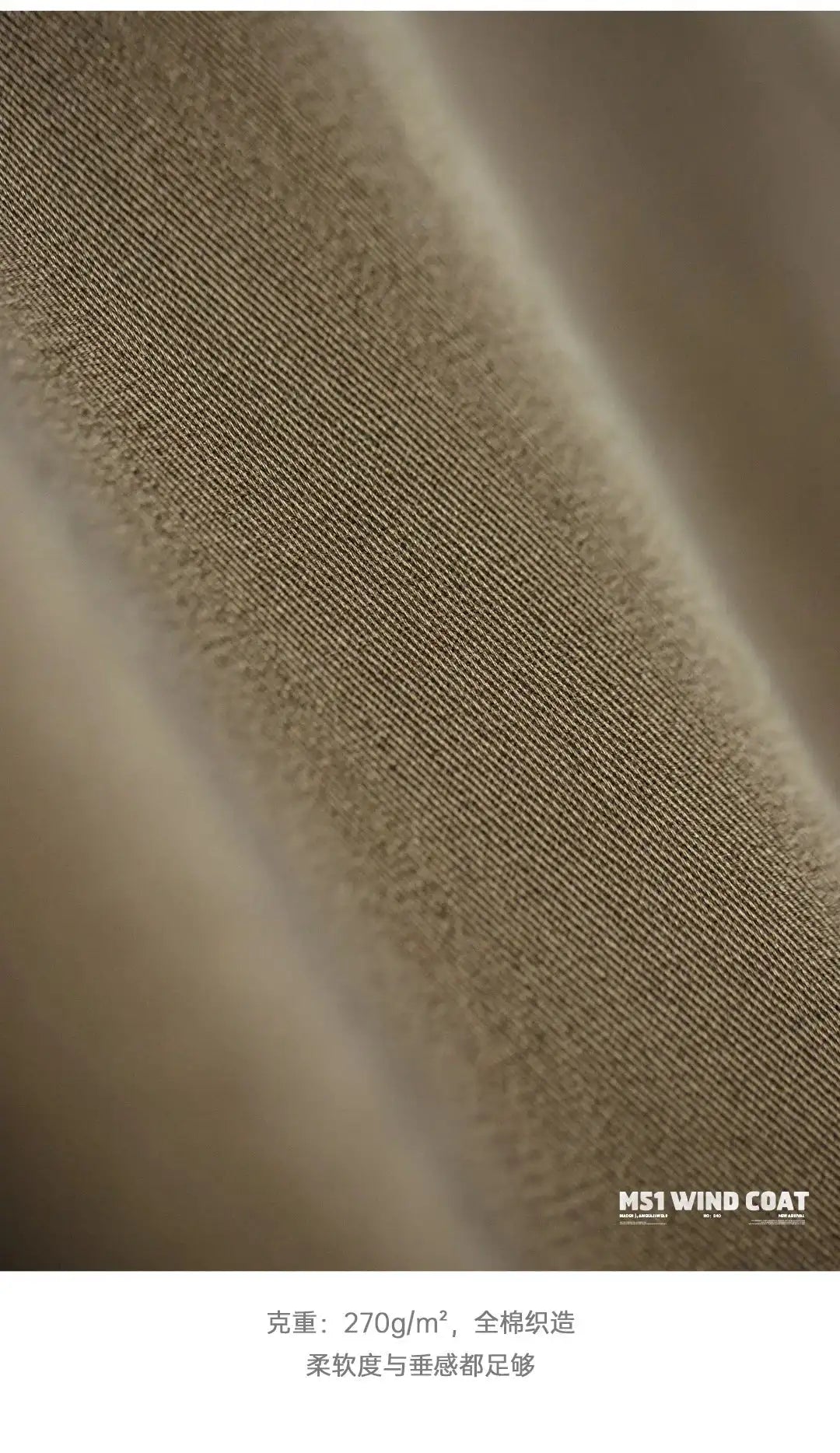 Maden Retro M51 Hooded Windbreaker Loose Fit Cotton Zipper Mid-length Jacket Versatile Solid Color Outerwear for Men's Autumn