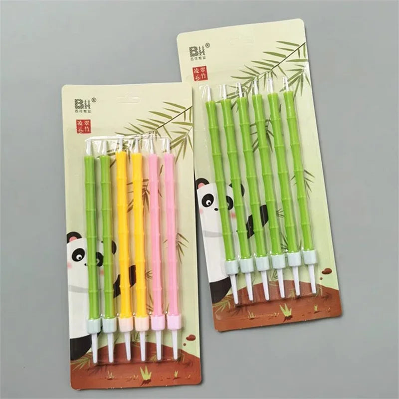 6pcsGreen Birthday Candle Child Halloween Sparkles Funny Candle Funny Girl Cake Decoration Party Supplies Wedding Candles