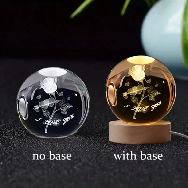 3D Crystal Planet Night Light – Laser Engraved Solar System Globe, 6cm Astronomy Crystal Ball for Home Decor & Unique Birthday Gift - Premium night light from Lizard Vigilante - Just $19.99! Shop now at Lizard Vigilante