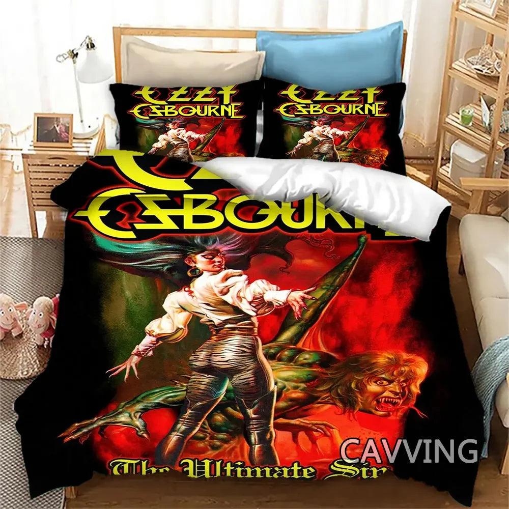 Dive into Heavy Metal Dreams with the Ozzy Osbourne 3D Bedding Set - Premium bedding from Lizard Vigilante - Just $63.99! Shop now at Lizard Vigilante