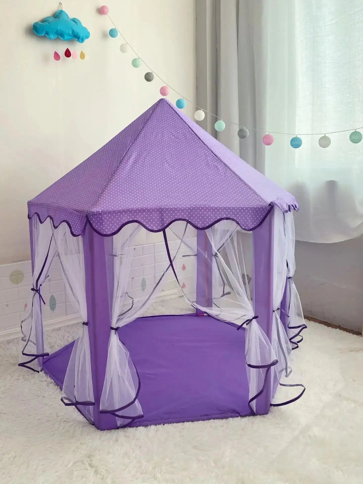 Portable Kids Toy Tipi Tent Princess Pink Girl Castle Play House Children Small House Folding Playtent Party Castle Child Room