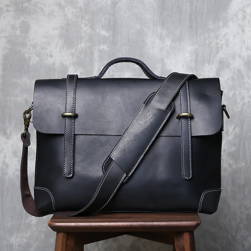 Vintage Leather Messenger Bag - Timeless Style and Durability - Premium messenger bag from Lizard Vigilante - Just $138.88! Shop now at Lizard Vigilante