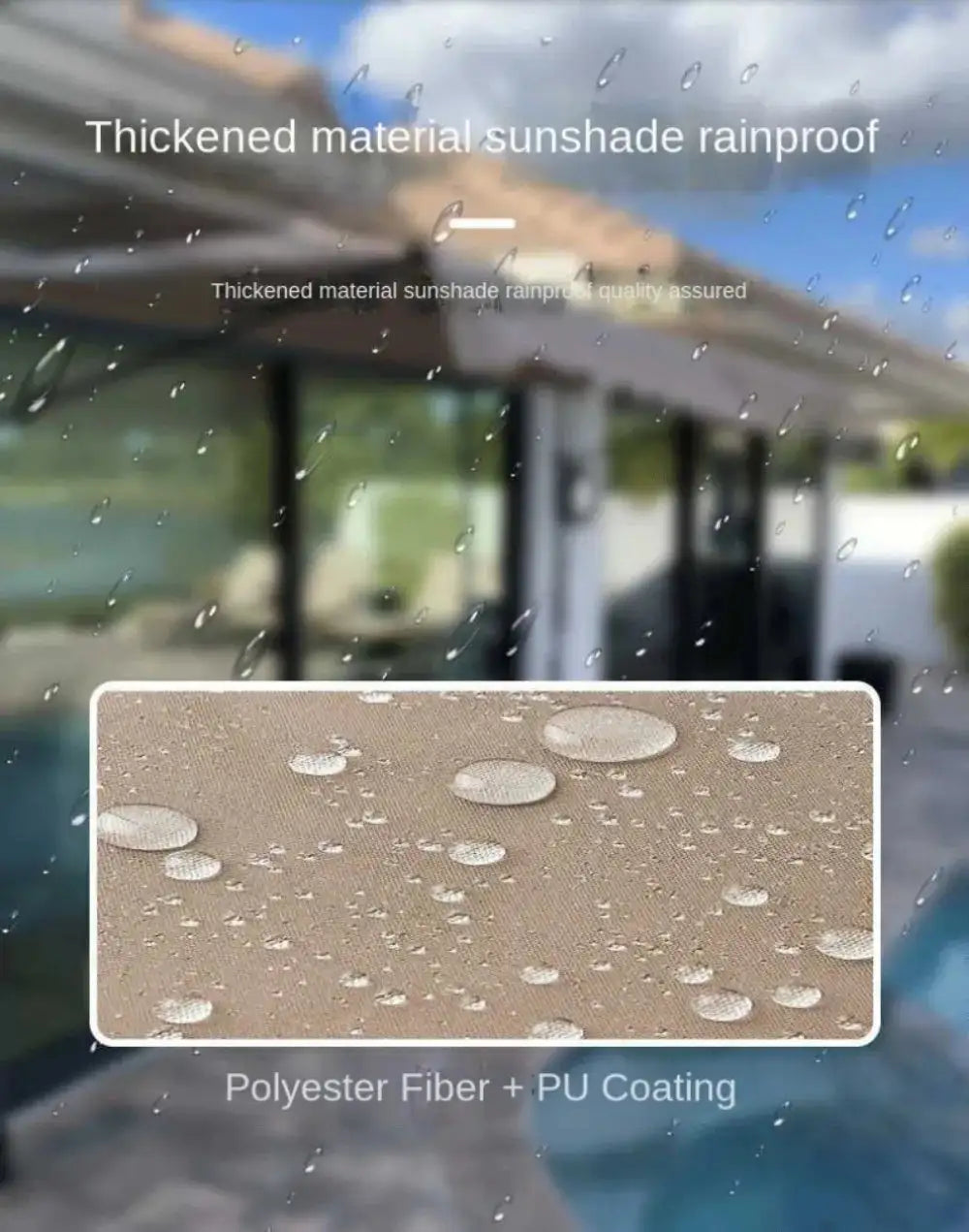 Awnings Rain and Snow Resistant UV Resistant Folding and Telescopic Canopy Tent Outdoor Garden Balcony Roof Courtyard Sunshade