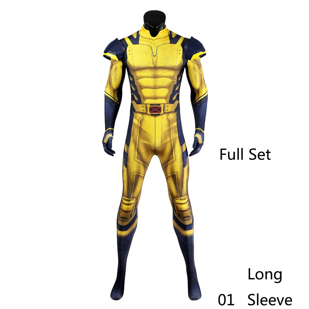 Wolverine Cosplay Costume James Howlett Jumpsuit Shoulder Armor Set 3D Printing Zentai Bodysuit Superhero Halloween Man Outfit - Premium Cosplay Costumes from Lizard Vigilante - Just $64.99! Shop now at Lizard Vigilante