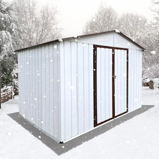 8x6 FT Heavy-Duty Outdoor Storage Shed - Lockable Metal Tool Shed - Premium shed from Lizard Vigilante - Just $388.88! Shop now at Lizard Vigilante