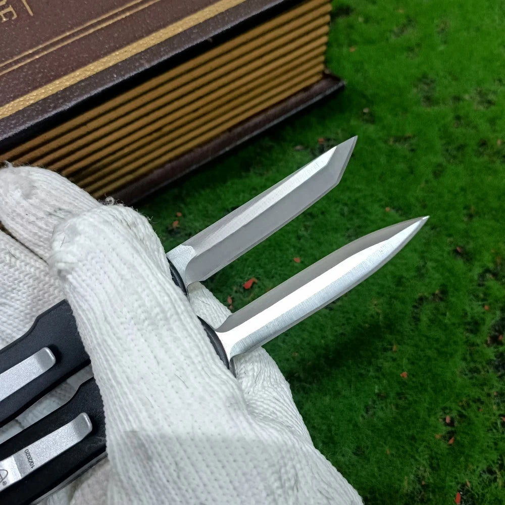 Lizard Vigilante UTX-70 EDC Tactical Folder — D2 Steel Survival Knife with Aluminum Grip & Nylon Sheath for Real-World Chaos