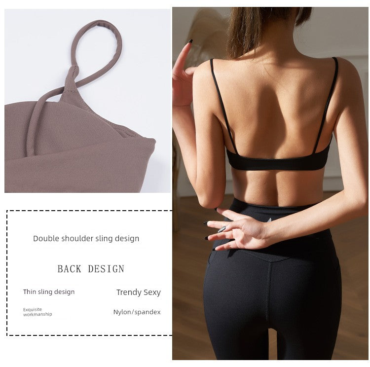 Yoga Grapefruit Meat Backless Bra Sports Intimates - Premium  from Lizard Vigilante - Just $27.99! Shop now at Lizard Vigilante