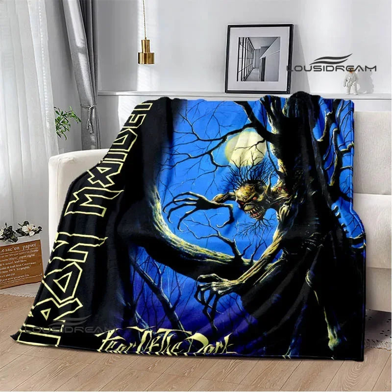 Iron Maiden Printed Blanket – Soft Flannel Kids & Adults Throw | Warm, Portable, and Perfect for Home or Travel - Premium blanket from dsers - Just $33.66! Shop now at Lizard Vigilante