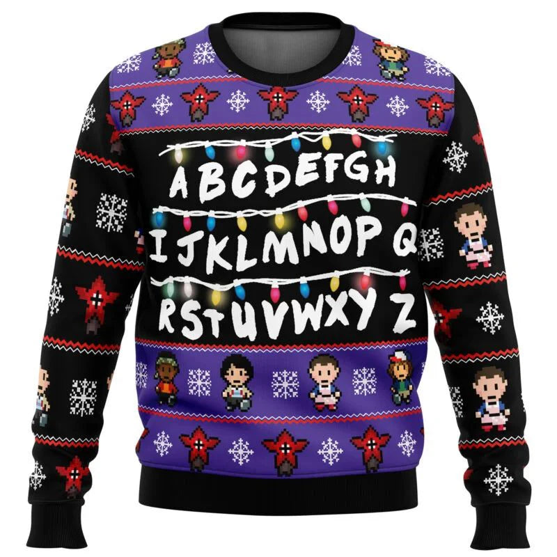 Stranger Things Ugly Christmas Sweater Gift Santa Claus Pullover Men 3D Sweatshirt And Top Autumn And Winter Clothi - Premium  from Lizard Vigilante - Just $15.99! Shop now at Lizard Vigilante