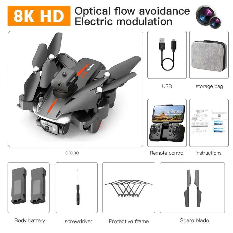 P11 Pro Max Drone 8K 5G GPS Professional HD Aerial Photography Dual-Camera Obstacle Avoidanc Brushless Quadrotor Children Gifts - Lizard Vigilante