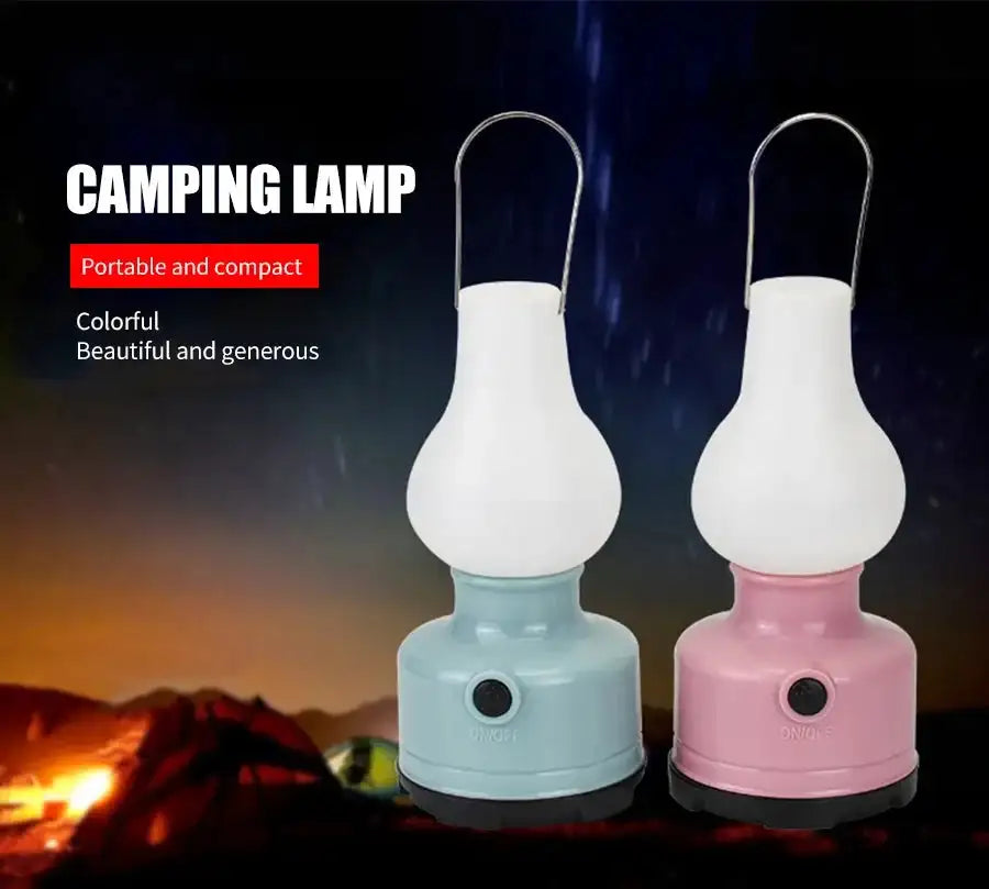 Portable Camping Lights Waterproof Outdoor Camp Lamp 2 Lighting Modes Tent Lamp for Hiking Climbing Yard