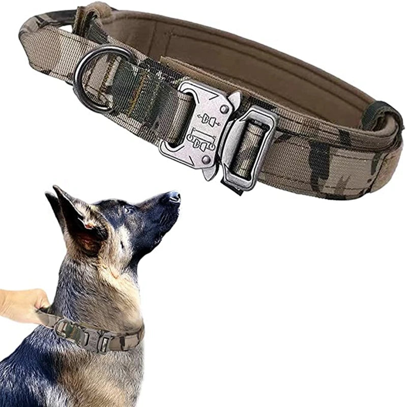 Tactical Dog Collar and Leash Set - Adjustable Military Pet Collar for Medium and Large Dogs, Ideal for German Shepherd Training - Premium dog leash from Lizard Vigilante - Just $18.88! Shop now at Lizard Vigilante