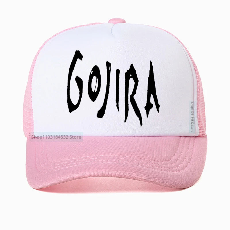 Gojira Baseball Cap Metal Rock Hat Summer Cotton Mesh Trucker Caps Gojira Band Hats French Heavy Metal Band Skull Cap - Premium hat from Lizard Vigilante - Just $18.99! Shop now at Lizard Vigilante