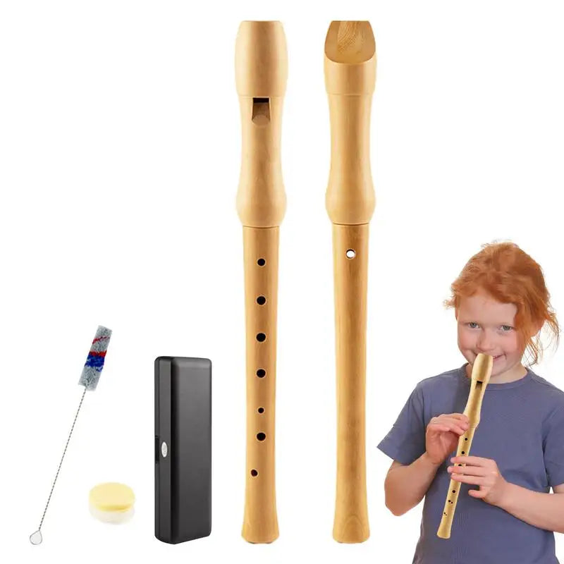 Children's Wooden Recorder Instrument - 8 Hole Fingering Flute in C Key - Premium recorder from Lizard Vigilante - Just $22.88! Shop now at Lizard Vigilante