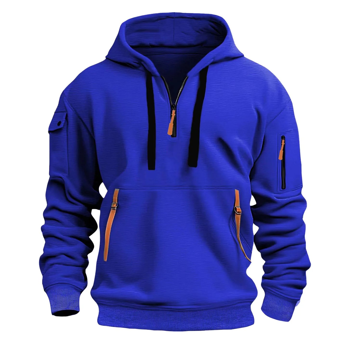 Big and Tall Men's Hooded Sweatshirt – Casual Long Sleeve Spring and Autumn Hoodie for Outdoor Leisure - Premium sweatshirt hoodie from Lizard Vigilante - Just $42.99! Shop now at Lizard Vigilante