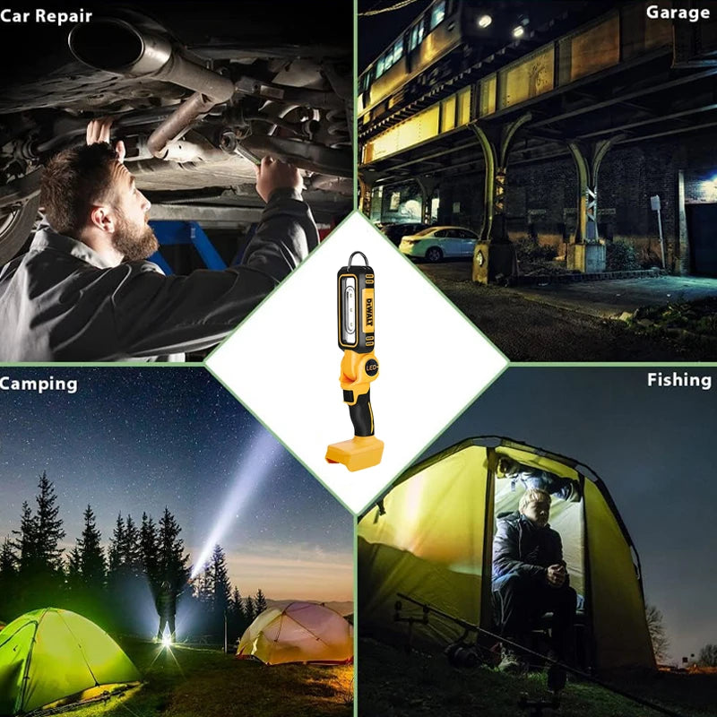 Dewalt 20V Battery-Powered Outdoor LED Work Light – Portable Flashlight for Camping, Fishing & Field Adventures - Premium work light from Lizard Vigilante - Just $64.99! Shop now at Lizard Vigilante