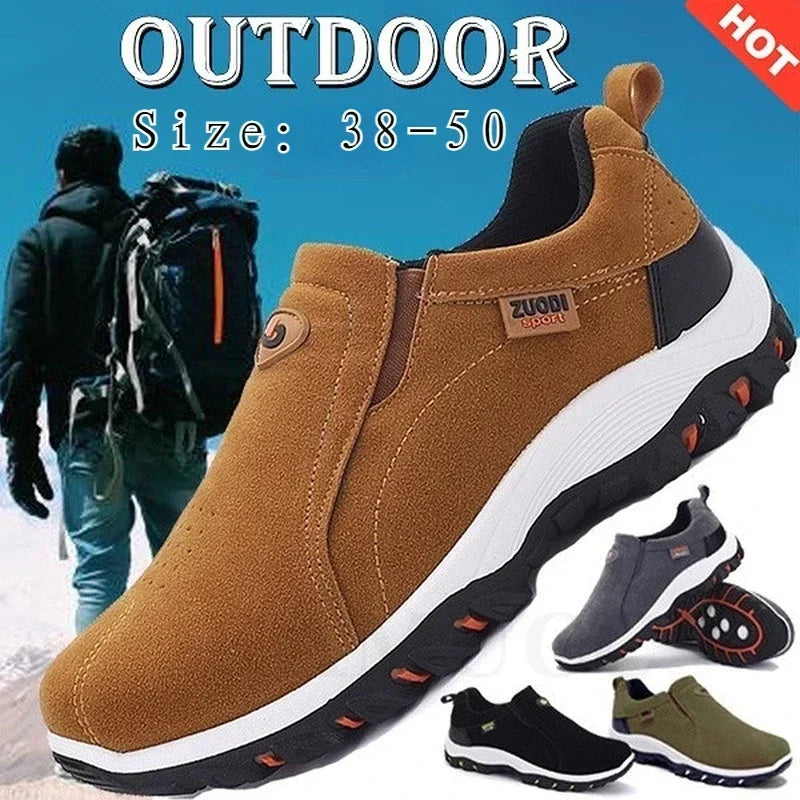 Men’s Outdoor Hiking Shoes – Lightweight & Non-Slip Casual Sneakers for Hiking, Camping, and Running - Premium sneakers from Lizard Vigilante - Just $40.88! Shop now at Lizard Vigilante