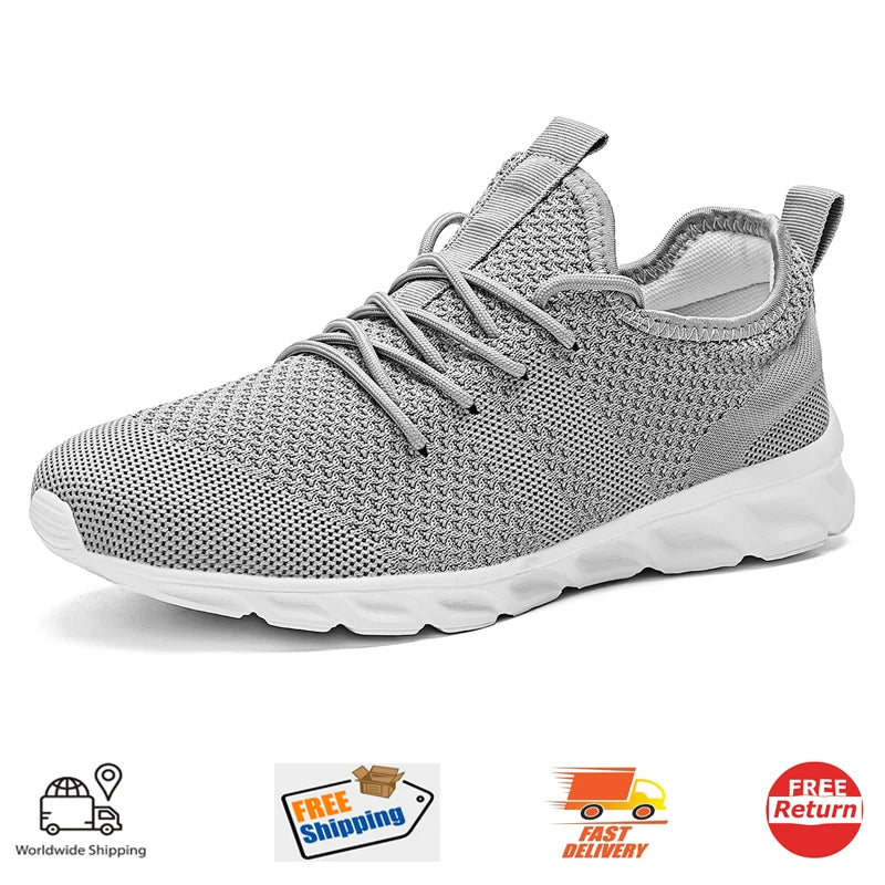 Fujeak Men's Running Shoes Non-slip Knitting Mesh Breathable Shoes Men Sneakers Male Casual Jogging Men Sport Shoes Zapatos - Premium  from Lizard Vigilante - Just $21.99! Shop now at Lizard Vigilante