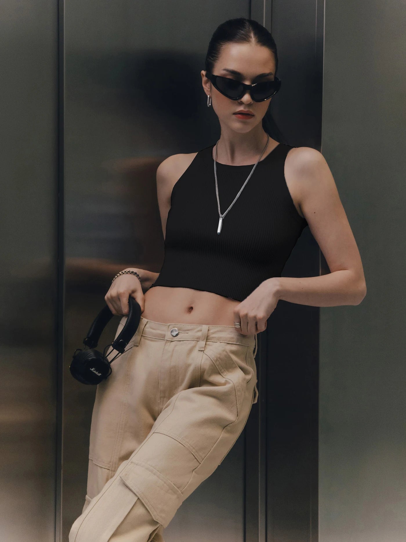 Sumuyoo Summer Knitted Tank Tops Women Casual Crop Tops Sexy Girls Suspender Vest O-neck OL Slim Ribber Sleeveless T Shirts - Premium  from Lizard Vigilante - Just $41.99! Shop now at Lizard Vigilante