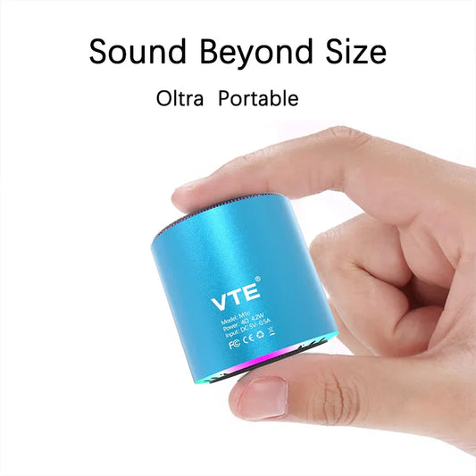 Wireless Speaker Portable Bluetooth 5.3 RGB Light Music Player Long Play TWS Connectivity Mic Subwoofer Mini Outdoor Bass Sound