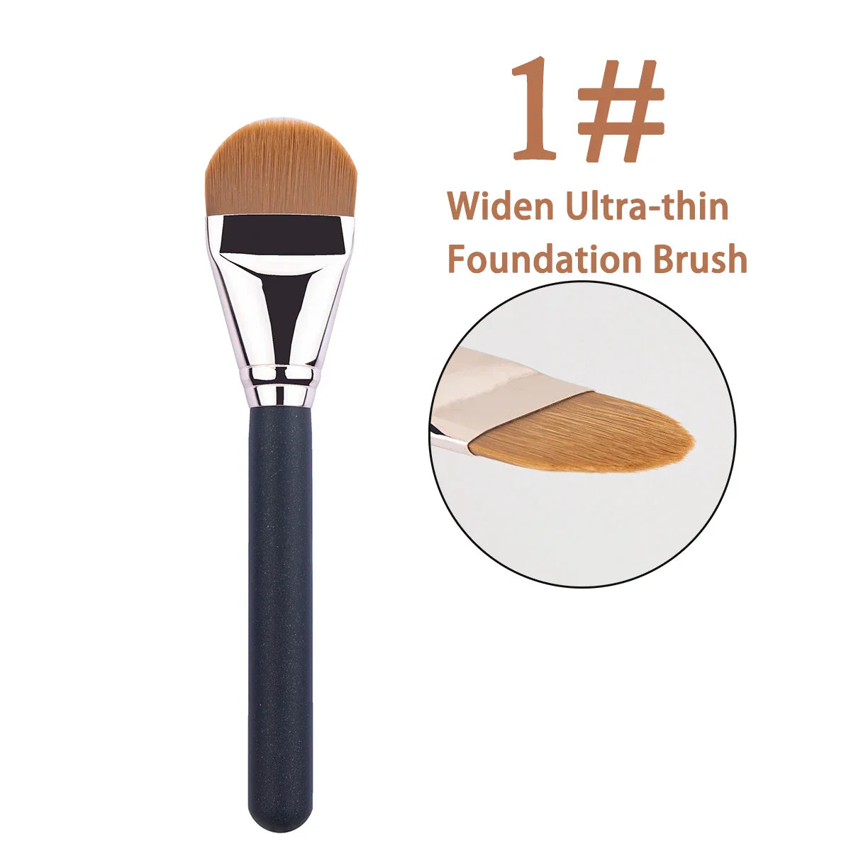 New Ultra-thin Foundation Brush Pointed Precise Foundation Concealer Blending Brush Facial Liquid Foundation Makeup Tool