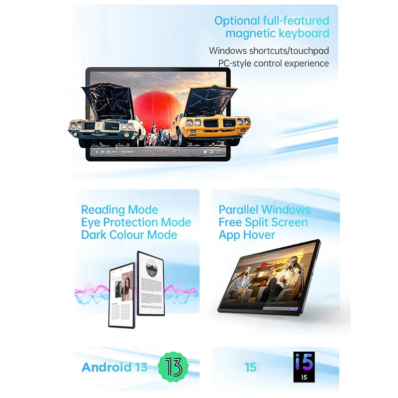 New Lenovo Tab Qitian K12/P12  TB370FU TAB 8GB 128GB/256GB MediaTek Dimensity 7050 Tablet 12.7" LCD Android 13 10200mAh Battery