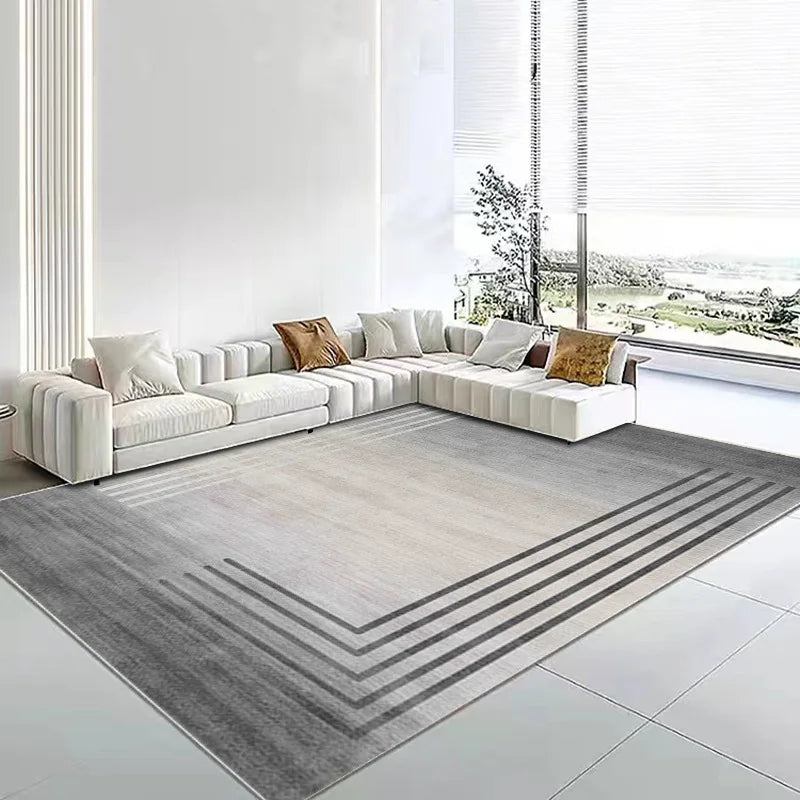 Modern Minimalist Geometric Patterned Living Room Bedroom Rugs Soft Texture Anti-Slip Stylish Home Floor Decor
